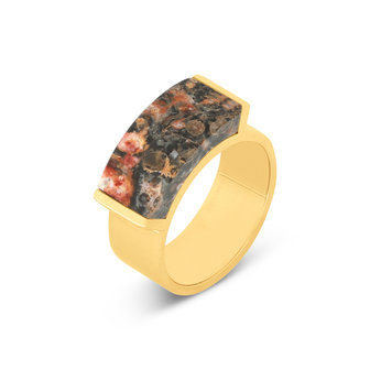 Melano Kosmic Kaya Ring Goldfarben Red Leopard