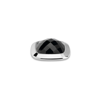 Melano Kosmic Facet Square Small Stone Stainless Steel Black