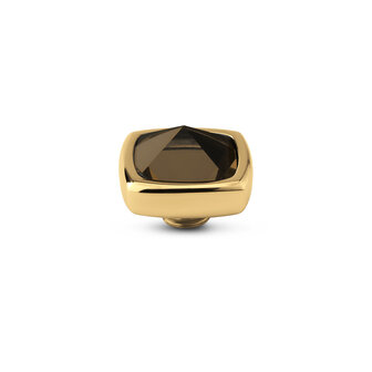 Melano Vivid stone Boxy Cz Goldplated Coffee