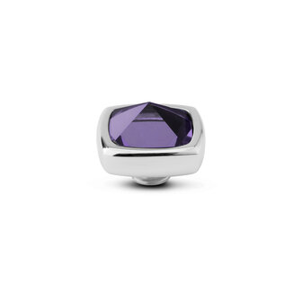 Melano Vivid Steine Boxy Cz Silberfarbe Purple