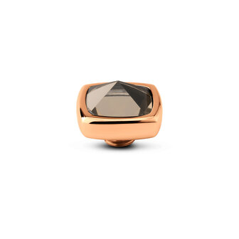 Melano Vivid stone Boxy Cz Rose Goldplated Salmon