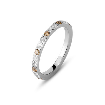 Melano Friends Ava Ring Silver coloured CZ Champagne