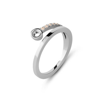 Melano Twisted Tami Ring  Silberfarbe Cz Champagne