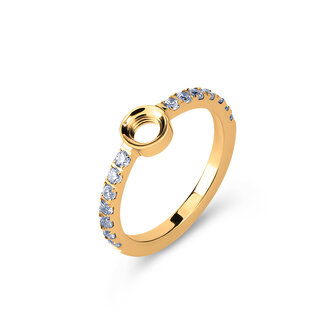 Melano Vivid Viv Ring Gold coloured Cz Aquamarine