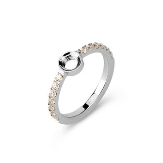 Melano Vivid Viv Ring Zilverkleurig Cz Champagne