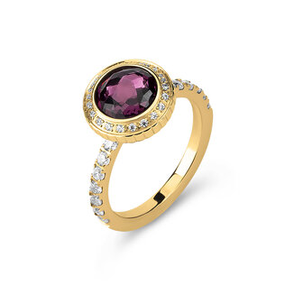 Melano Vivid Viv Ring Gold coloured Cz Rhodolite