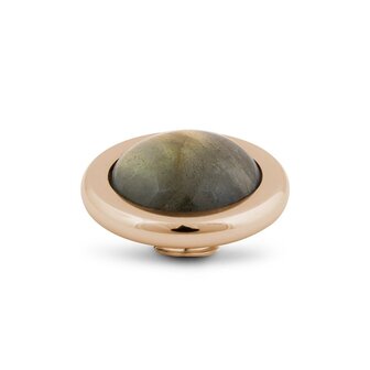 Melano Vivid Rounded Gem steentje rose goudkleurig - Labradorite 