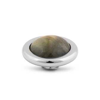 Melano Vivid Rounded Gem steentje zilverkleurig - Labradorite 