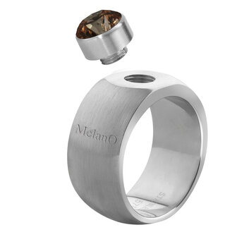 Melano Sturdy Ring Stefanie Zilverkleurig 10mm matt