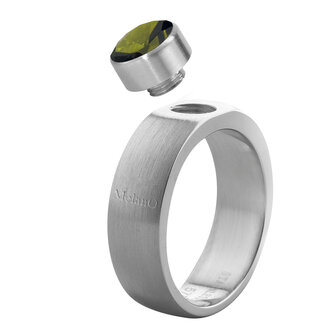 Melano Sturdy Ring Stefanie Zilverkleurig 6mm matt