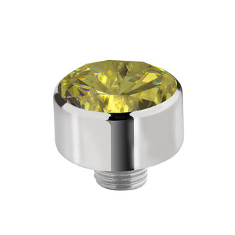 Melano Sturdy Steentje Cz 8mm Zilverkleurig Lime