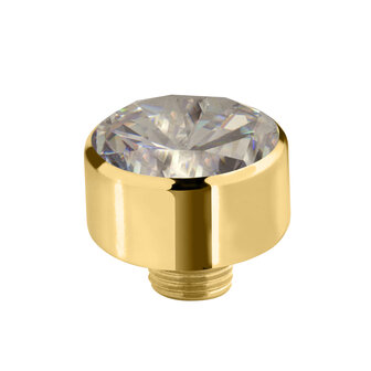 Melano Sturdy Steentje Cz 12mm Goudkleurig Citrine