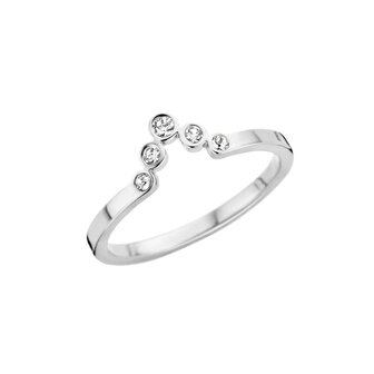 Melano Friends Ring Zilverkleurig Pointed Zirkonia Crystal