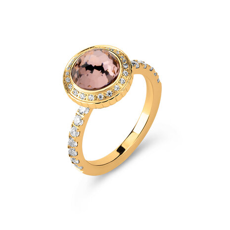 Melano Vivid Viv Ring Goudkleurig Cz Champagne