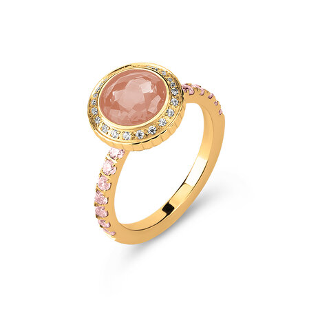 Melano Vivid Viv Ring Goudkleurig Cz Champagne