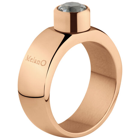 Melano Sturdy Ring Stefanie Rose Goudkleurig 6mm matt