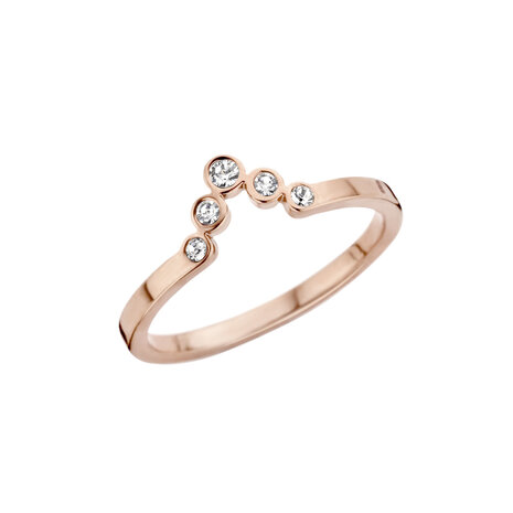 Melano Friends Ring Rose Goudkleurig Pointed Zirkonia Crystal