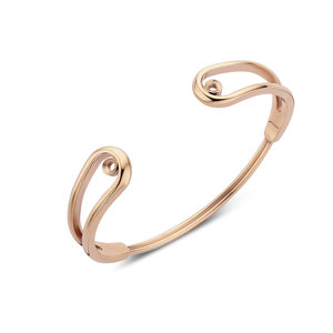 Melano Twisted Double Loop Armband Rose Goudkleurig