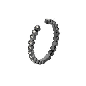 Melano Twisted Ring Tina Stainless Steel Zwart Zirkonia Crystal Buy Melano Online