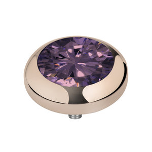 MelanO Vivid Zirkonia Setting Edelstaal Rose Goud Purple