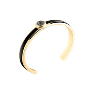 MelanO Vivid Resin Bangle Edelstaal Black Goud