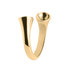 Melano Twisted Curved Ring Stainless Steel Gold-coloured_