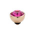 Melano Twisted Meddy Zirkonia Rose Gold-coloured Fuchsia_