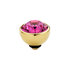 Melano Twisted Meddy Zirkonia Gold-coloured Fuchsia_