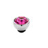 Melano Twisted Meddy Zirkonia Silver-coloured Fuchsia_